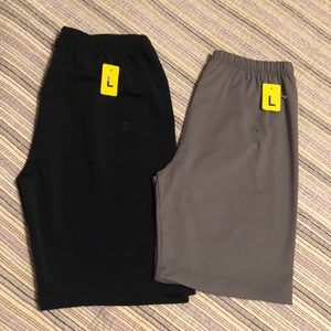 Biker Shorts Size:Large Black and Gray